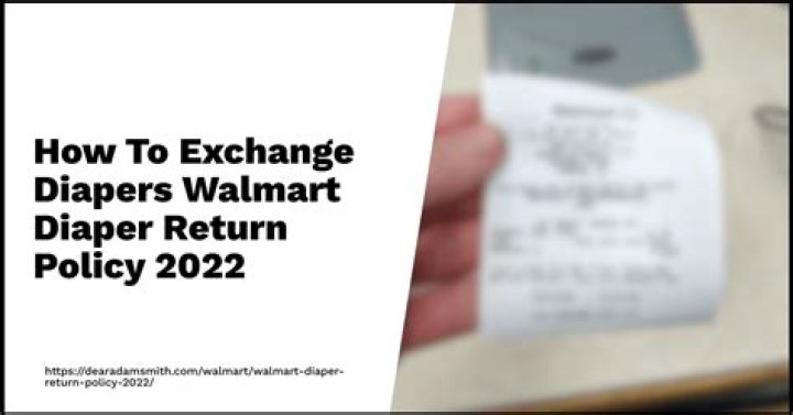 Will Walmart Exchange Diapers Without Receipt